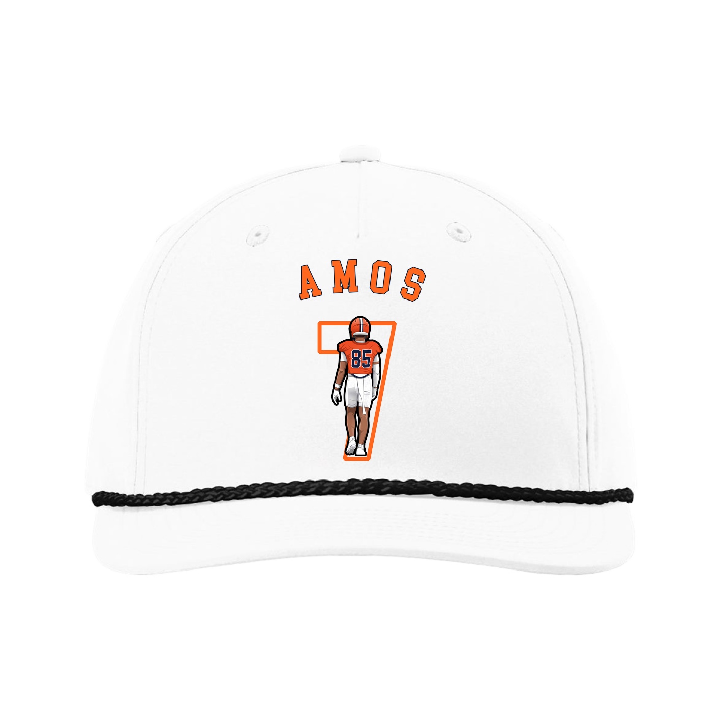 Five-Panel Classic Rope Cap — Shirsey Arch in White