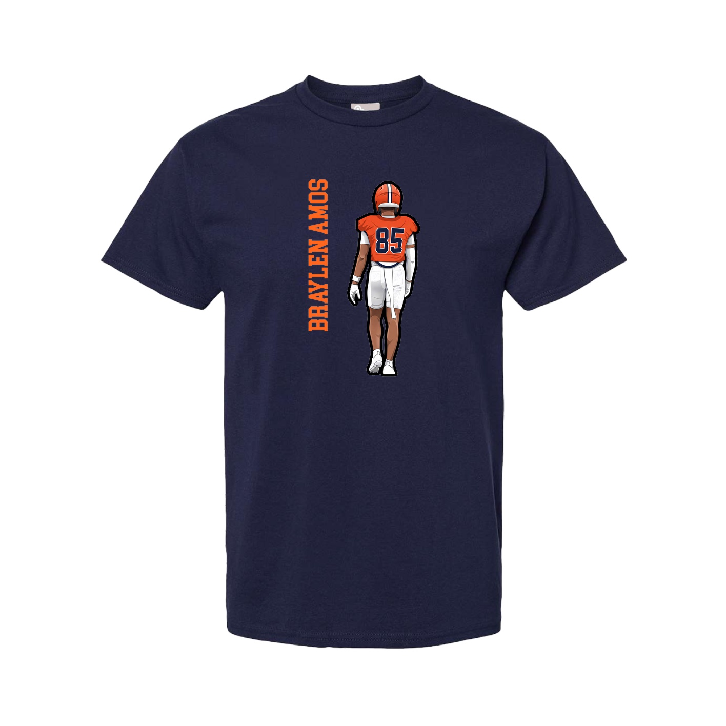 Youth Tee — Name Vertical in Navy