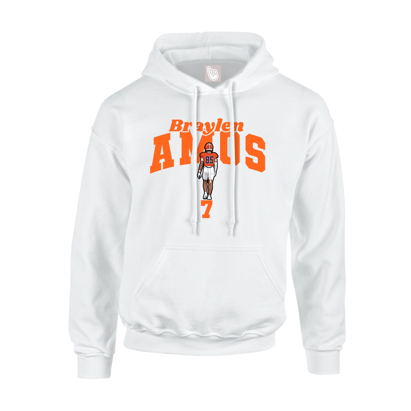 Hoodie — Signature Arch in White