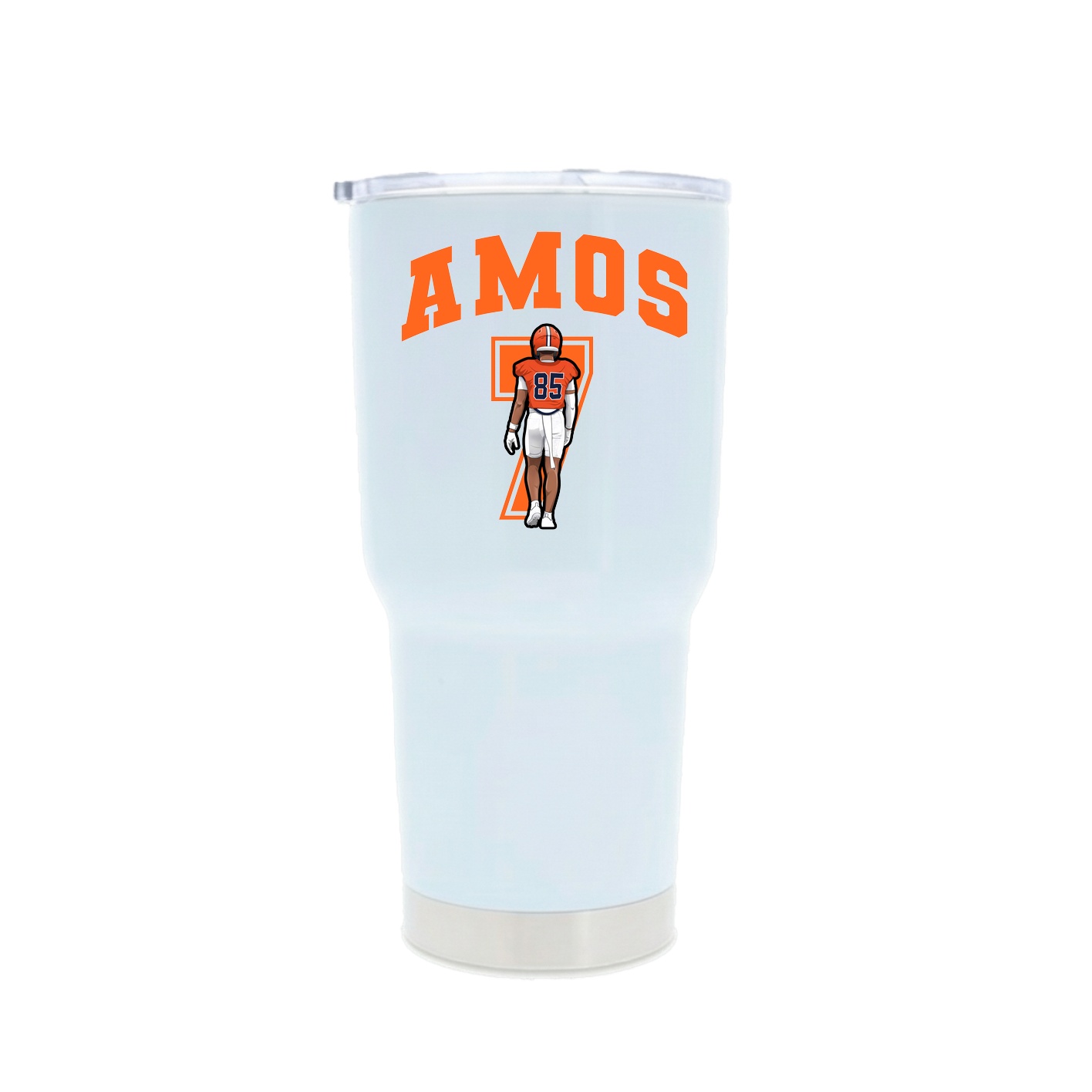 30oz Stainless Steel Tumbler — Number in White