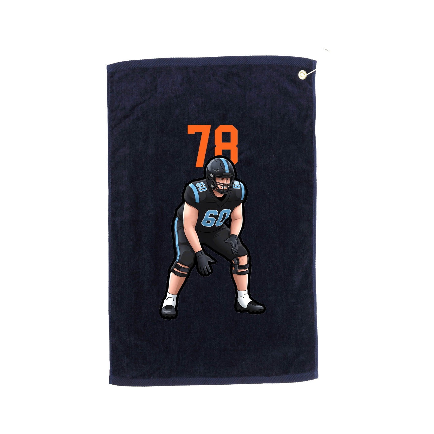 Golf Towel — Number Top in Navy