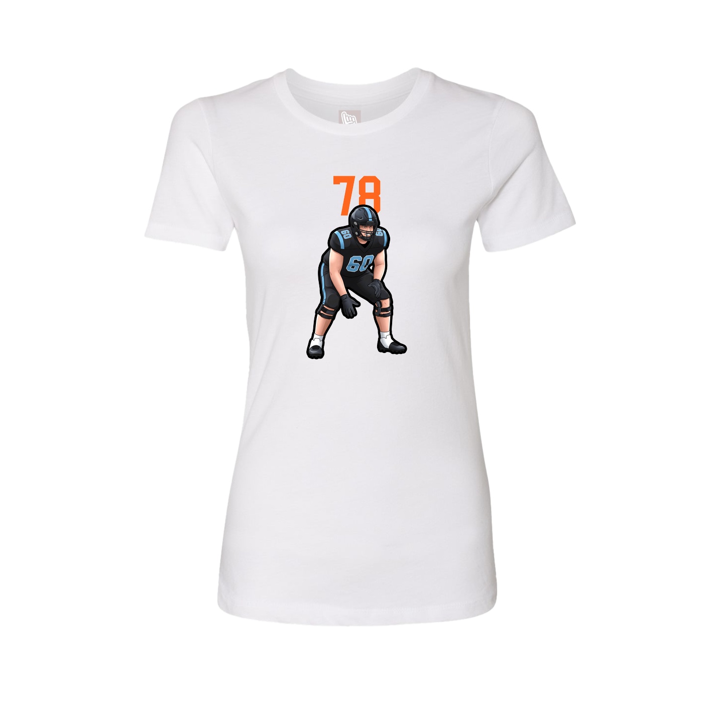 Fitted Women's Tee — Number Top in White