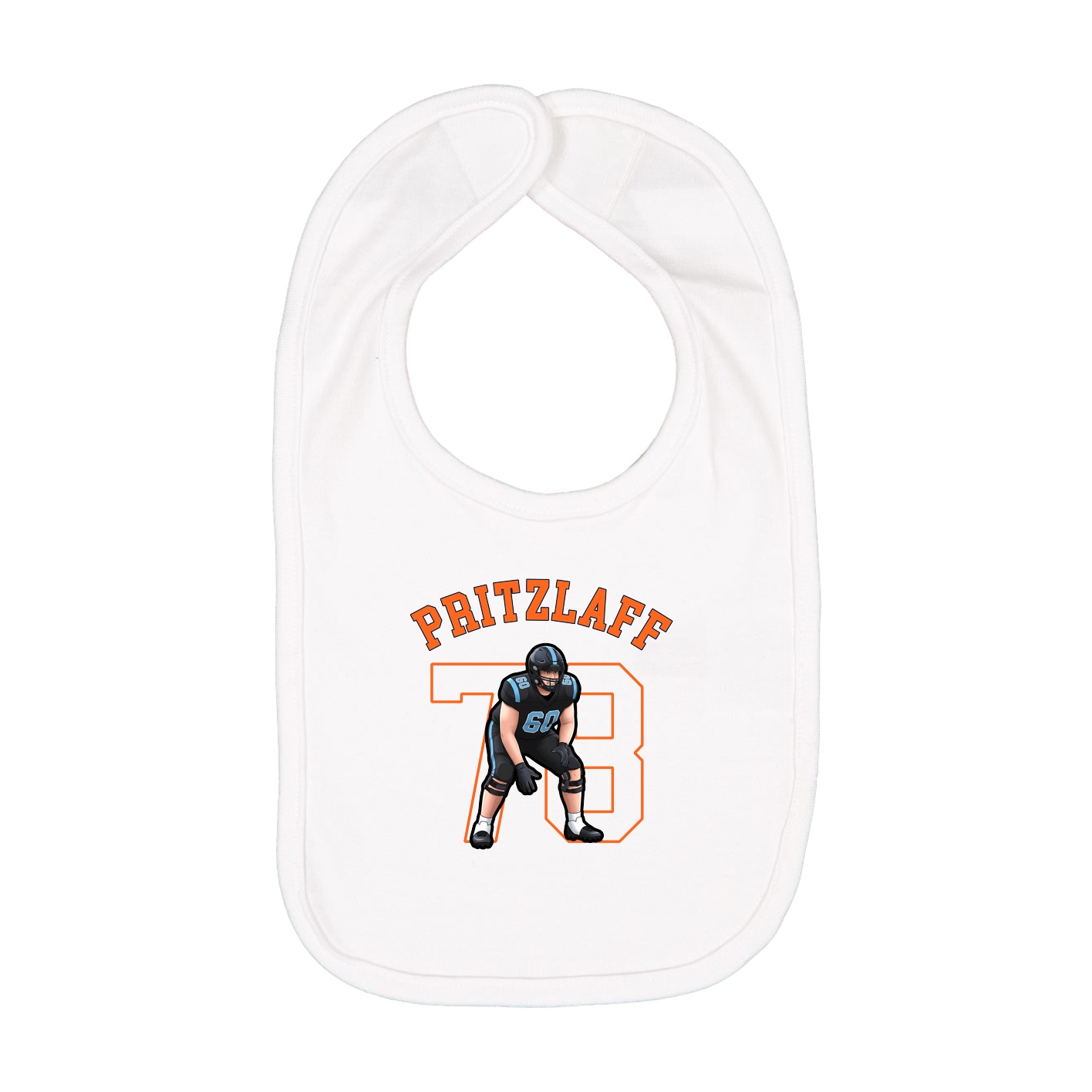 Infant Bib — Shirsey Arch in White