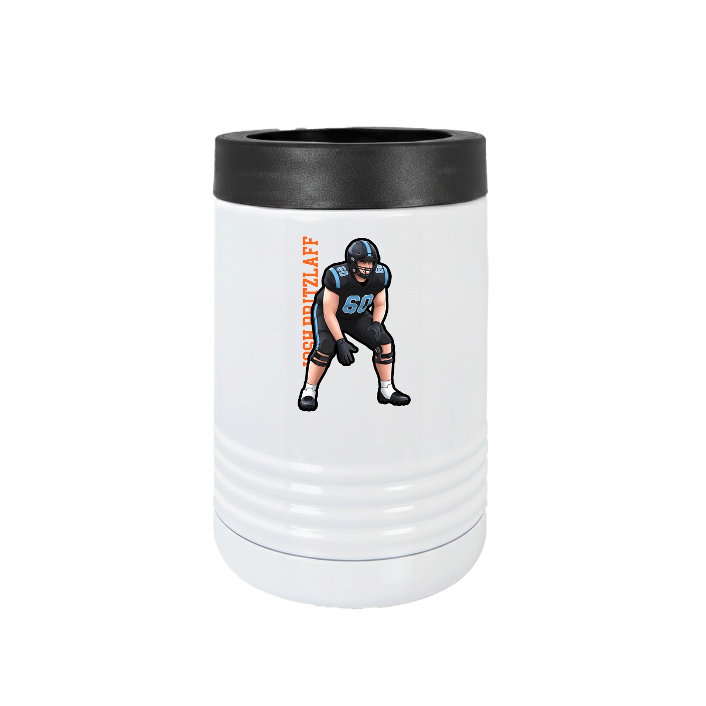 Beverage Holder — Name Vertical in White