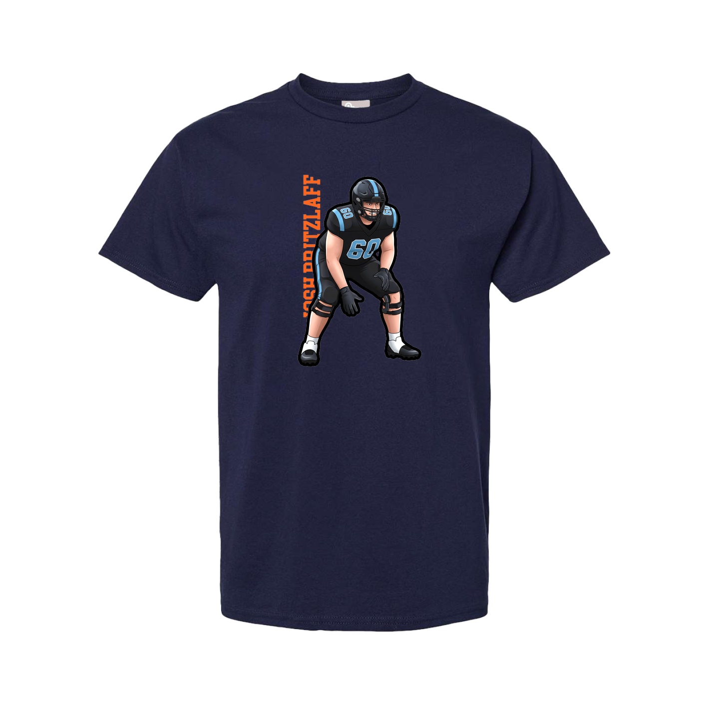 Tee — Name Vertical in Navy