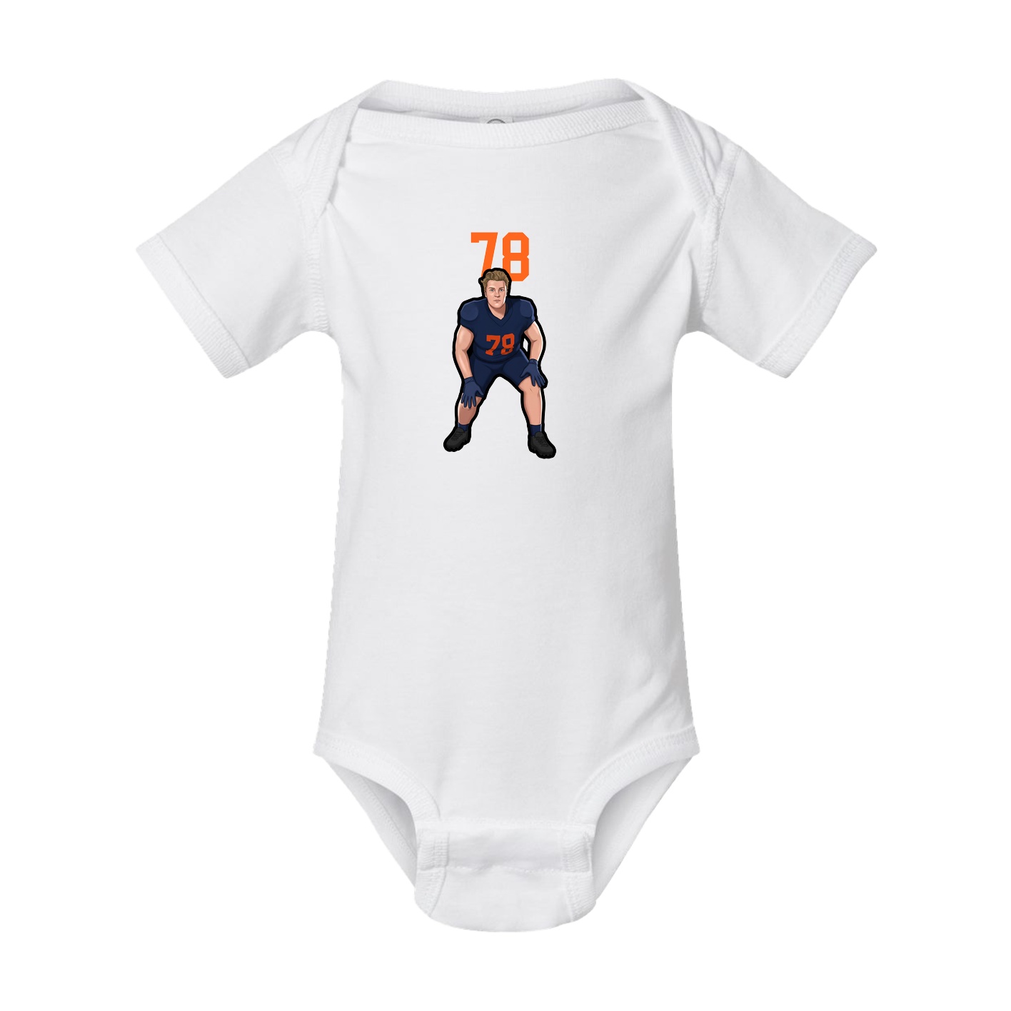 Baby Onesie — Number Top in White