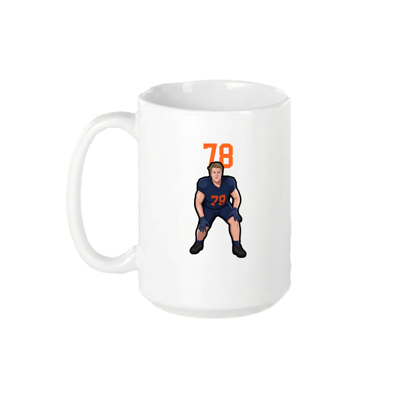 15oz Coffee Mug — Number Top in White