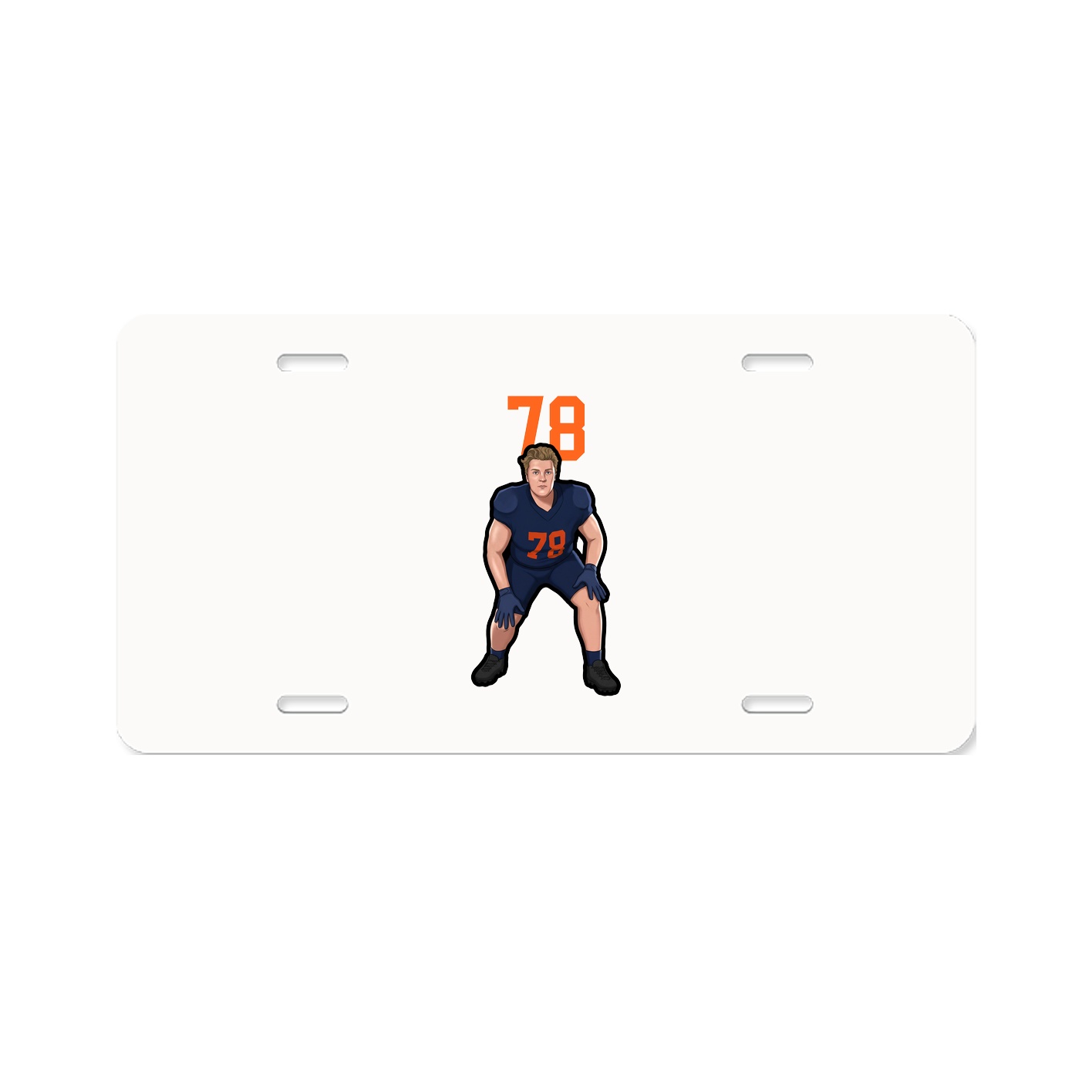 License Plate — Number Top in Classic