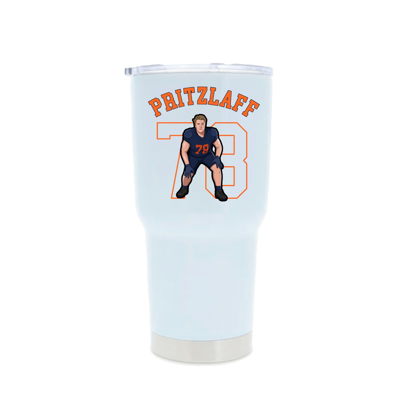 30oz Stainless Steel Tumbler — Shirsey Arch in White