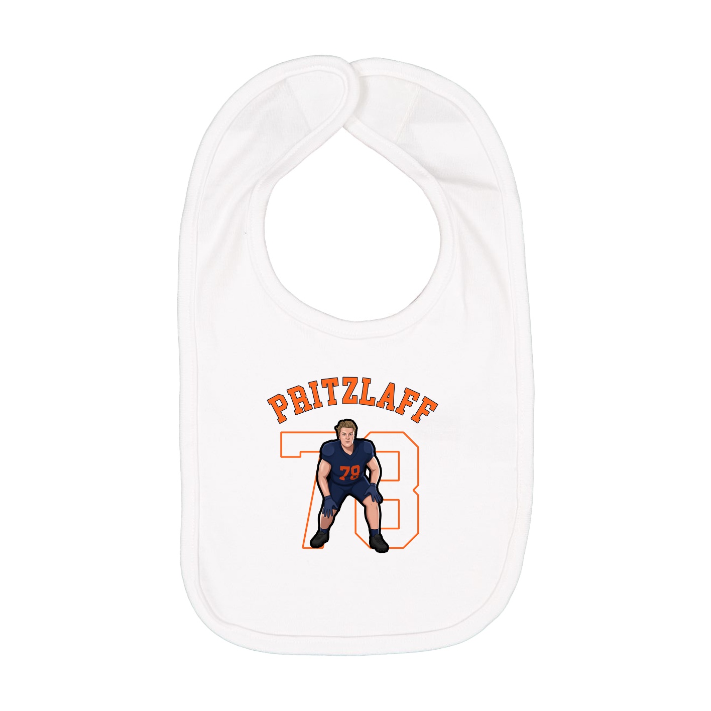 Infant Bib — Shirsey Arch in White