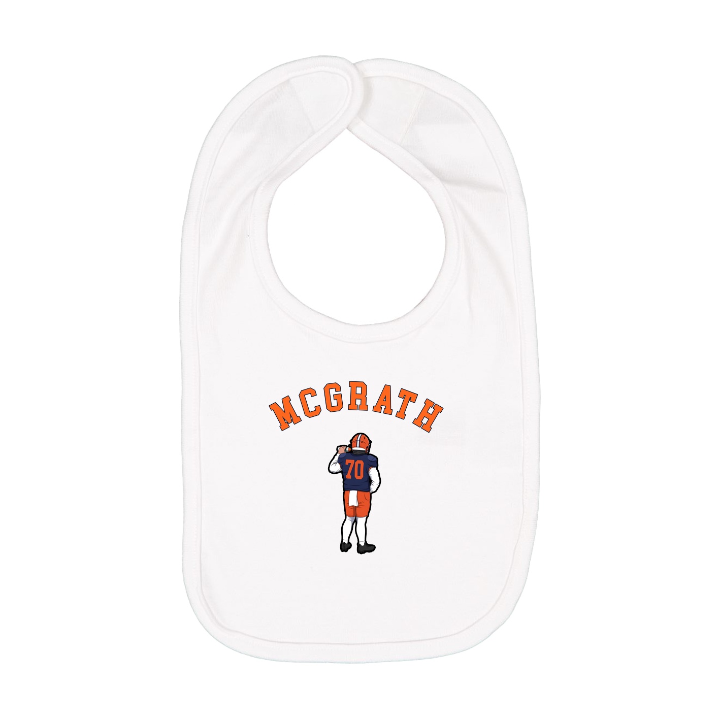 Infant Bib — Shirsey Arch in White