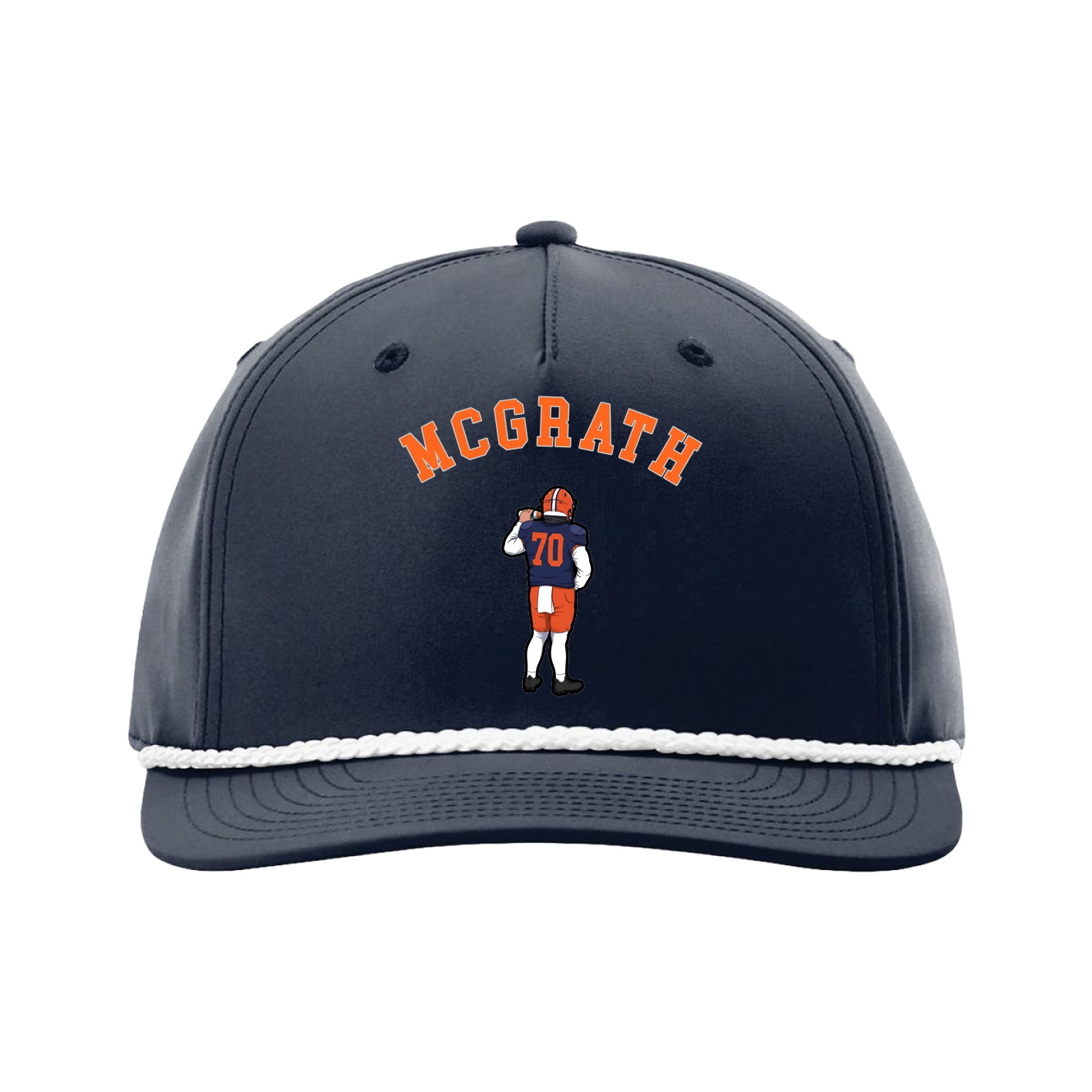 Five-Panel Classic Rope Cap — Shirsey Arch in Navy