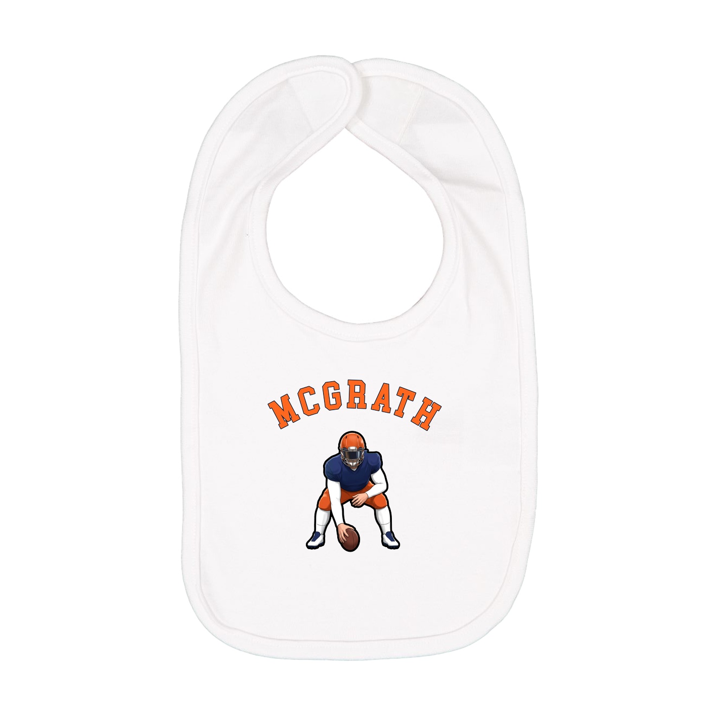 Infant Bib — Shirsey Arch in White