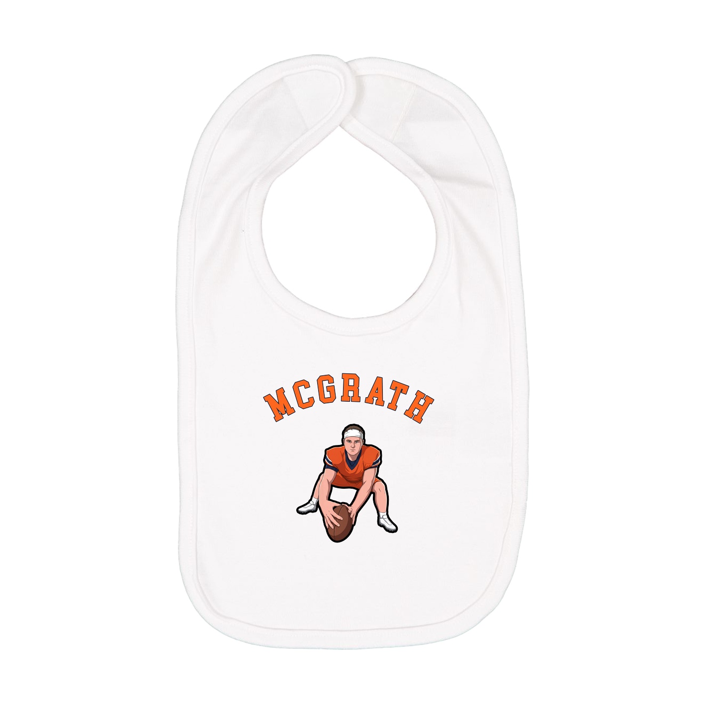 Infant Bib — Shirsey Arch in White