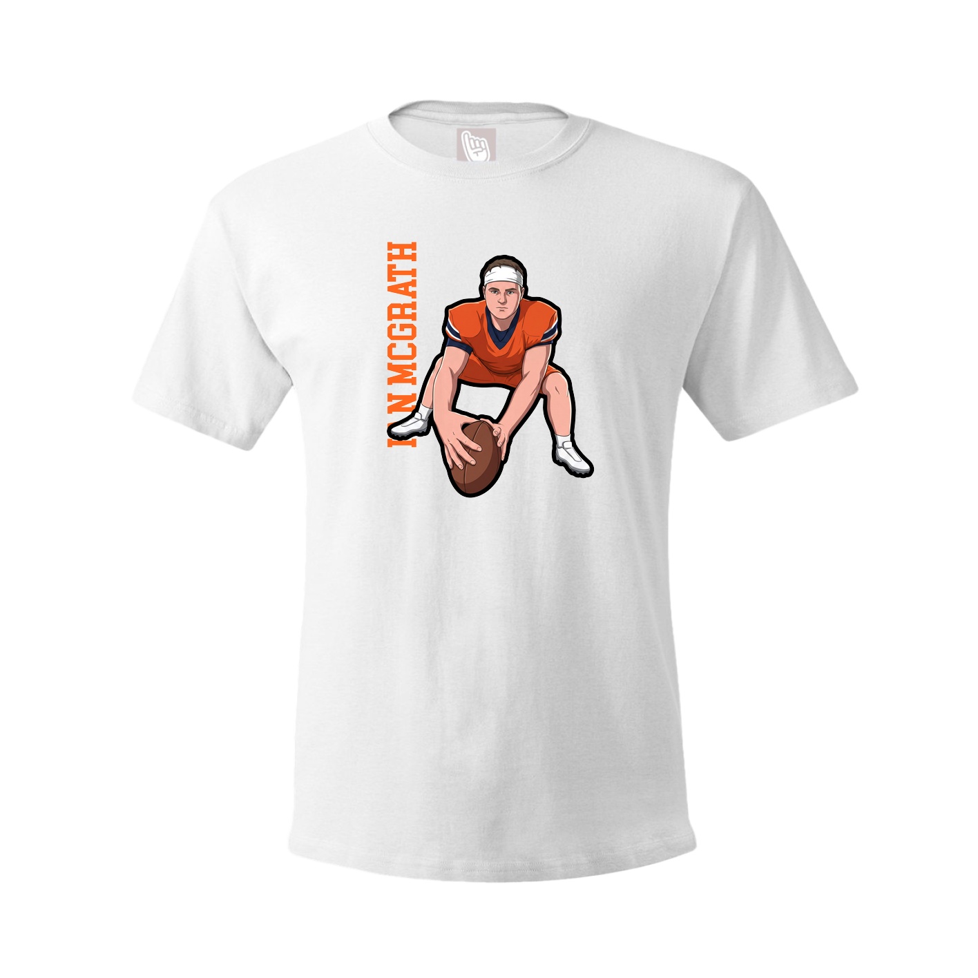 Tee — Name Vertical in White