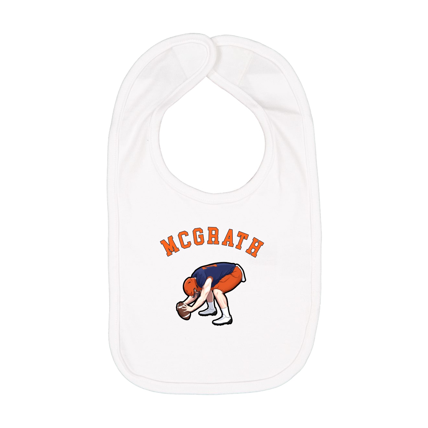 Infant Bib — Shirsey Arch in White