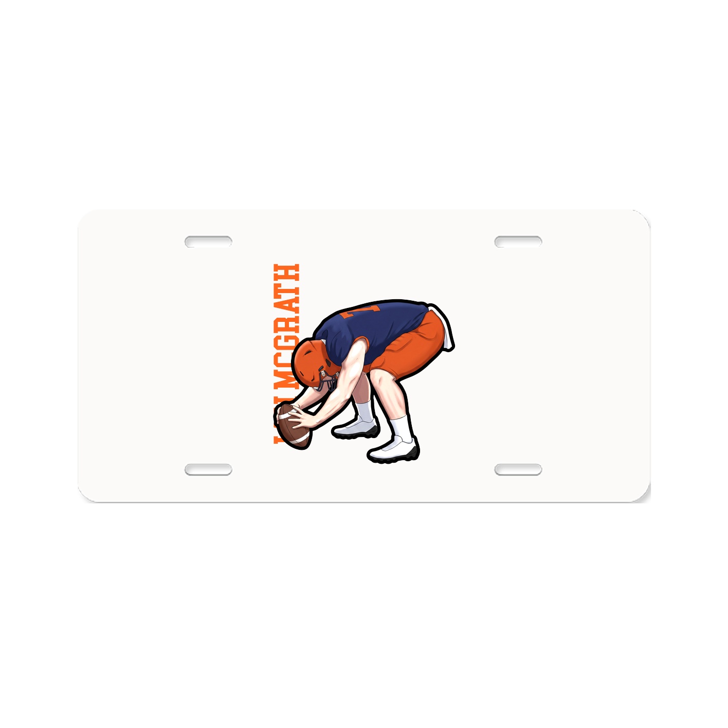 License Plate — Name Vertical in Classic