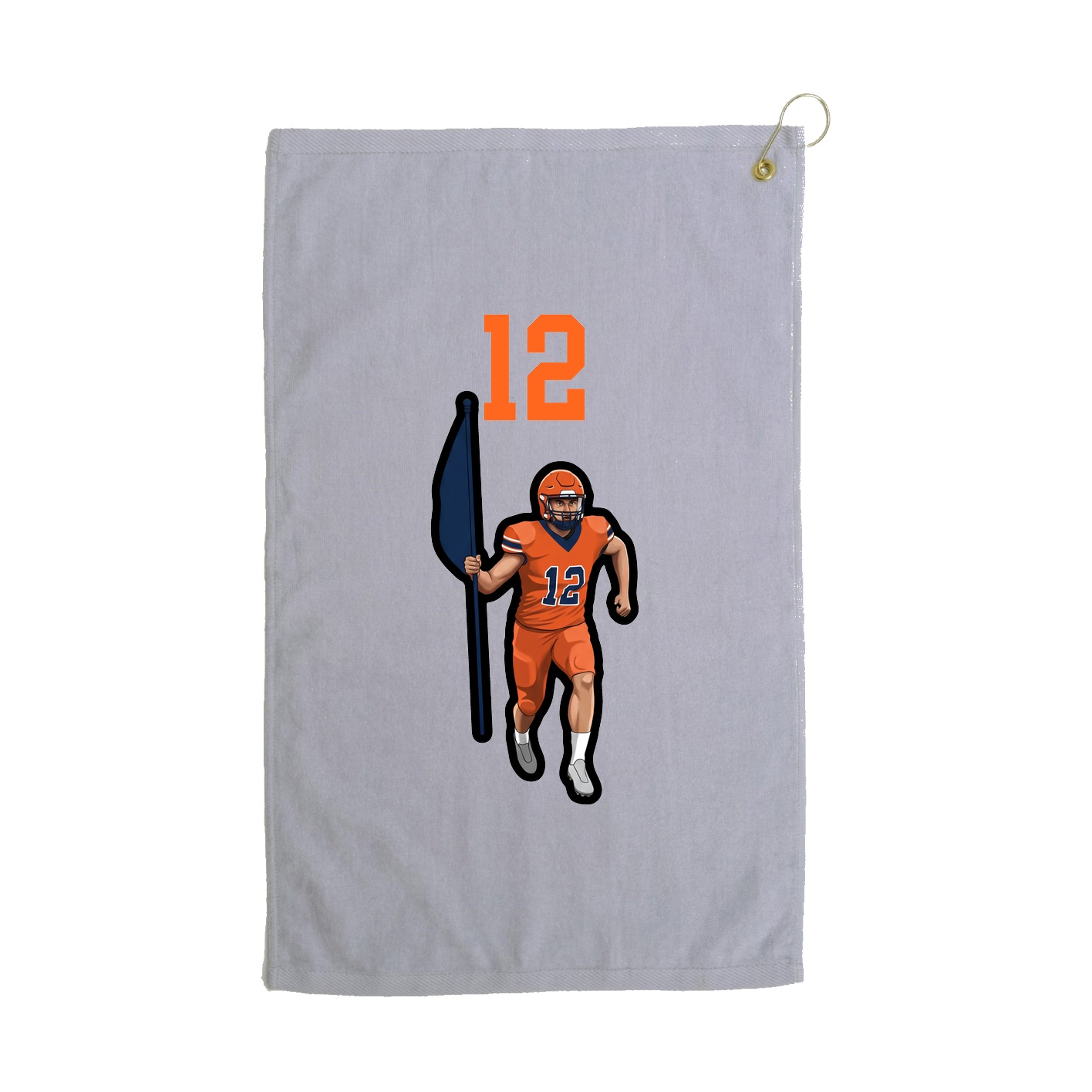 Golf Towel — Number Top in Grey