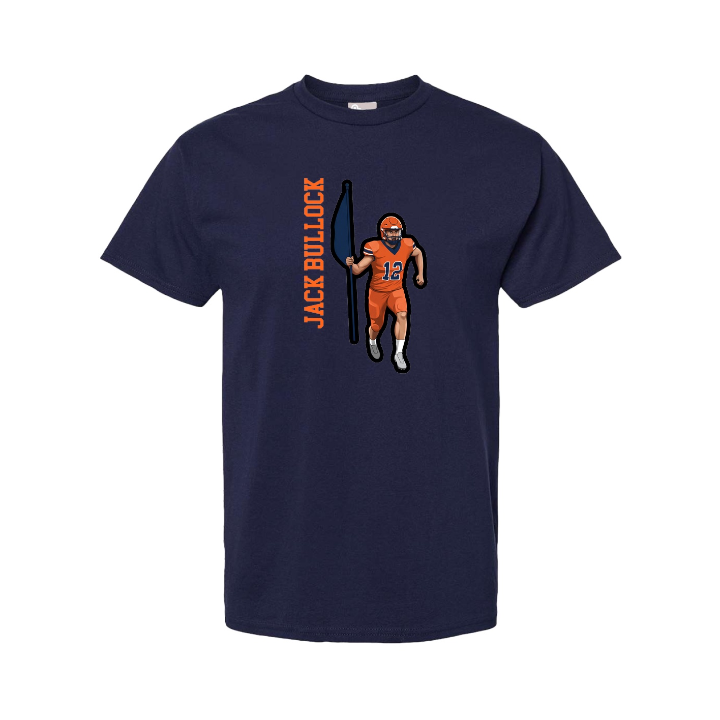 Tee — Name Vertical in Navy