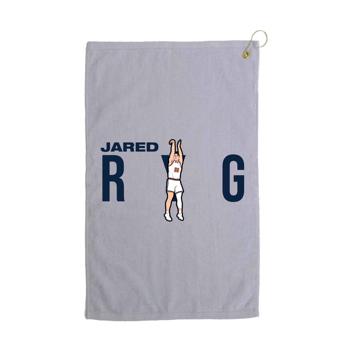 Golf Towel — Player Name in Grey