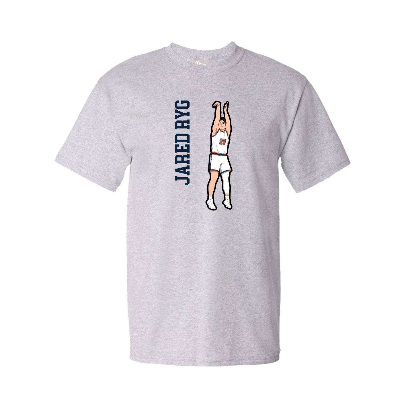 Youth Tee — Name Vertical in Grey