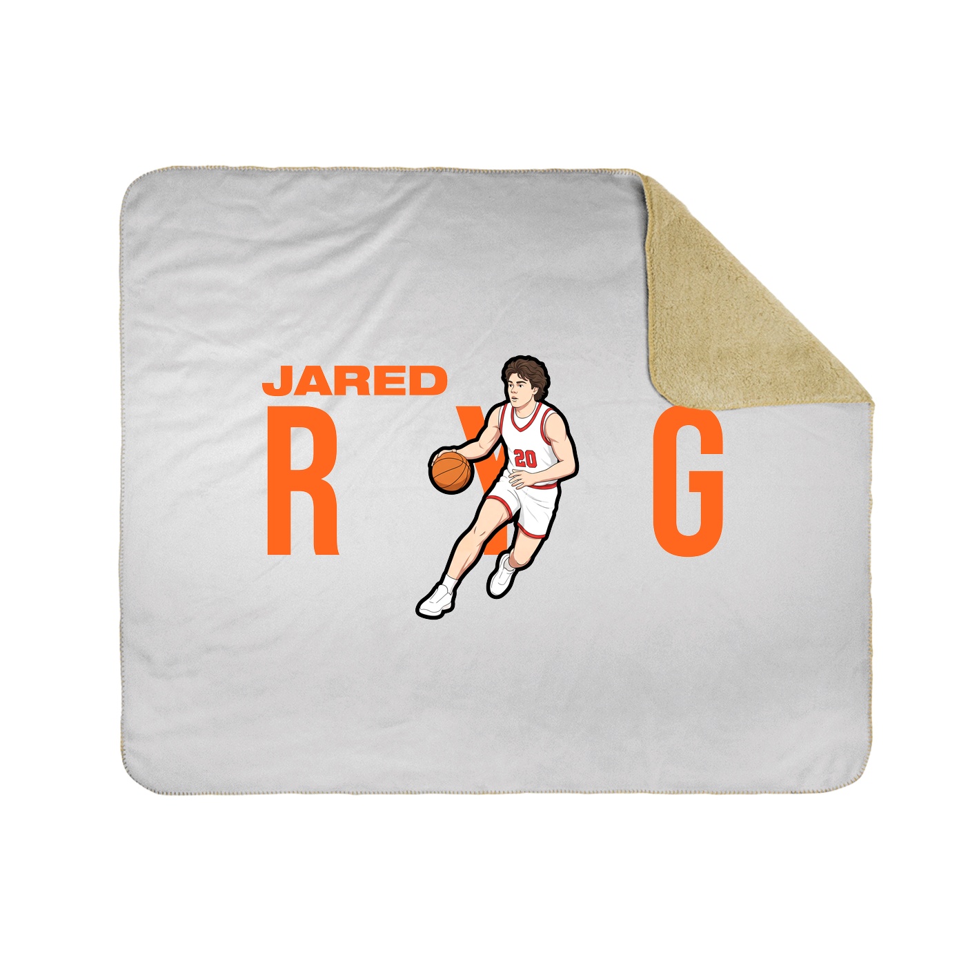 Throw Blanket — Player Name in White