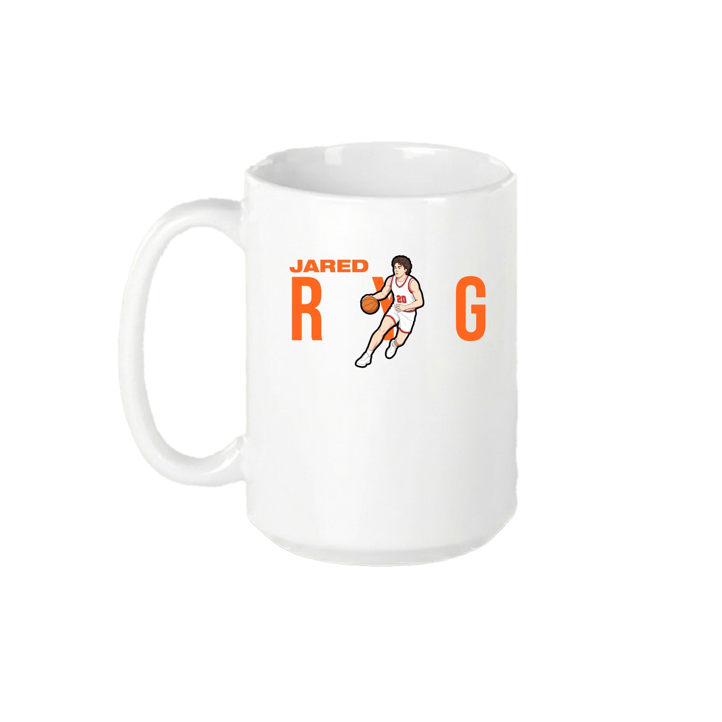 15oz Coffee Mug — Player Name in White