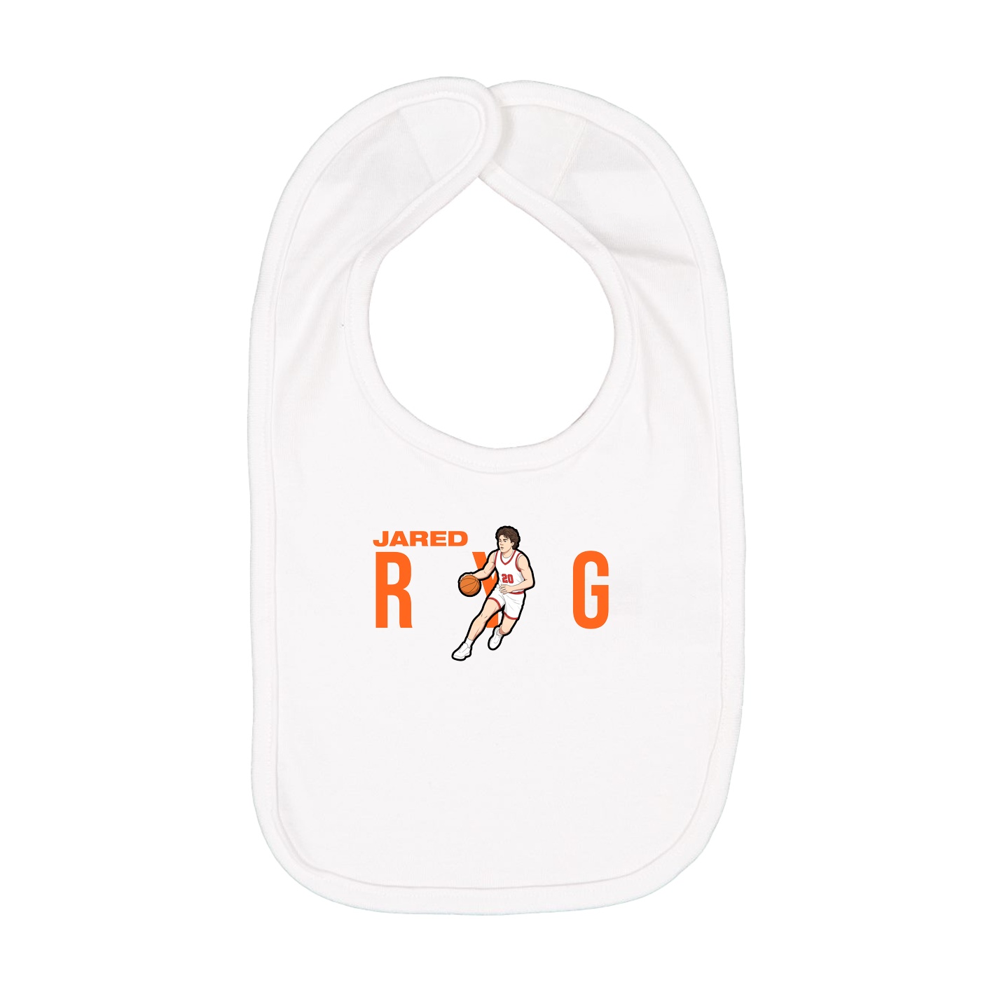 Infant Bib — Player Name in White