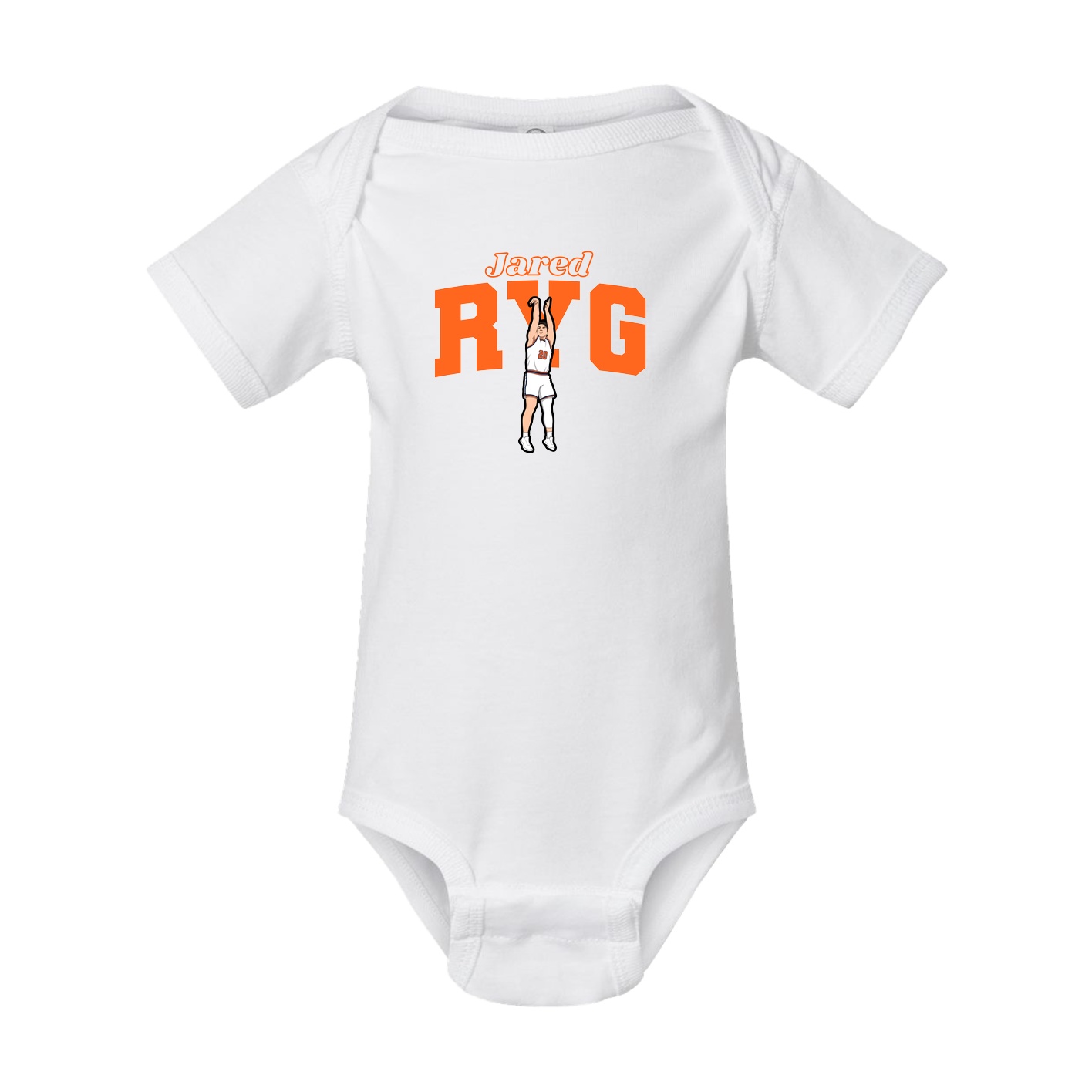 Baby Onesie — Name Arch in White