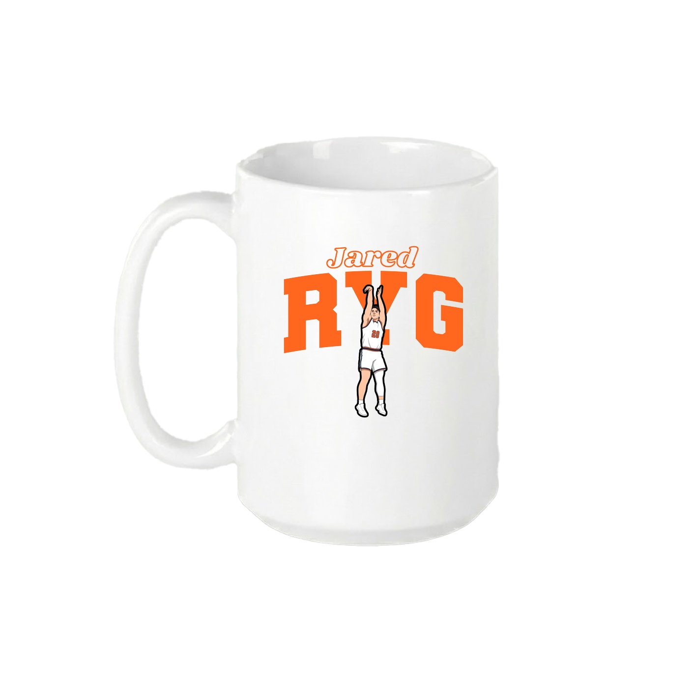 15oz Coffee Mug — Name Arch in White
