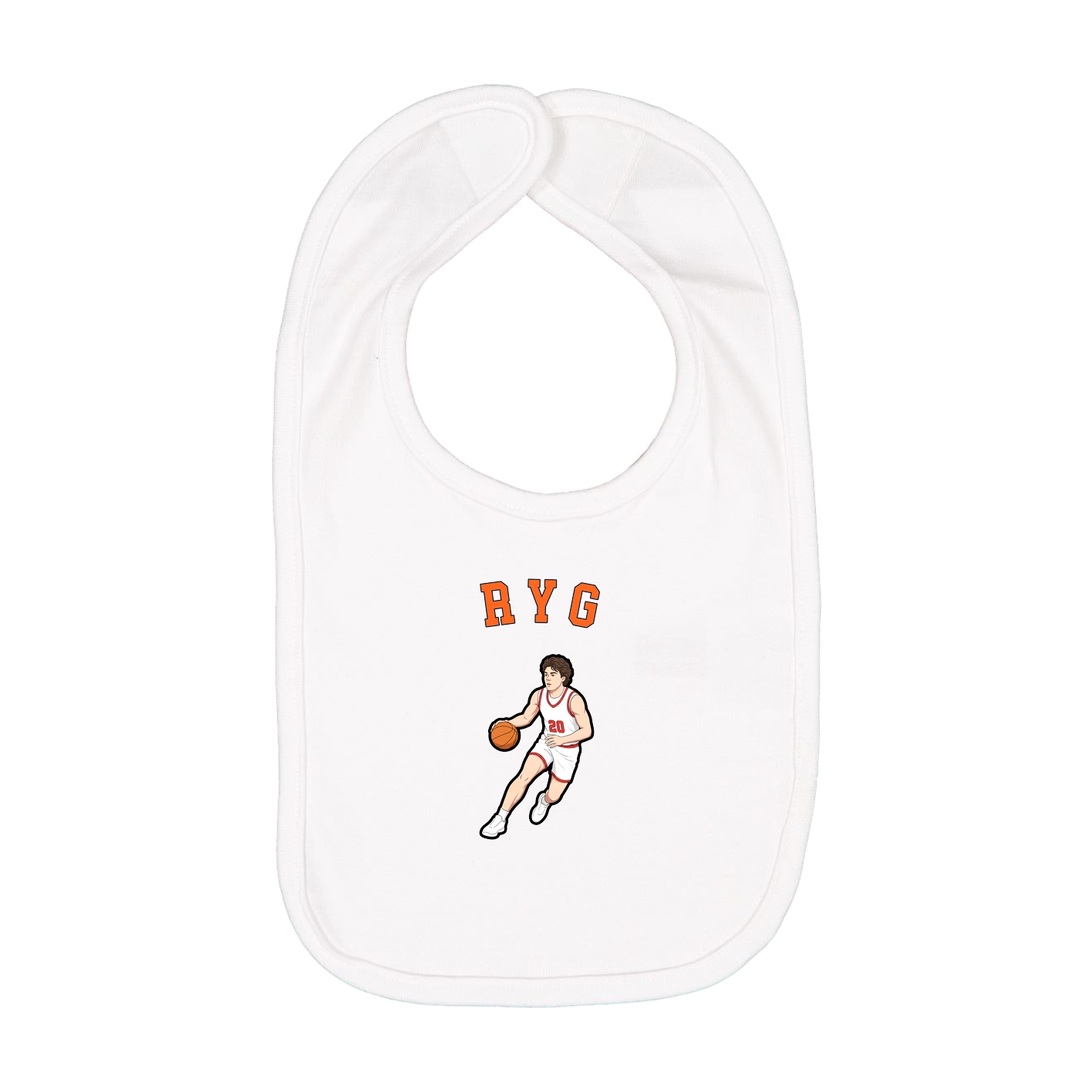 Infant Bib — Shirsey Arch in White