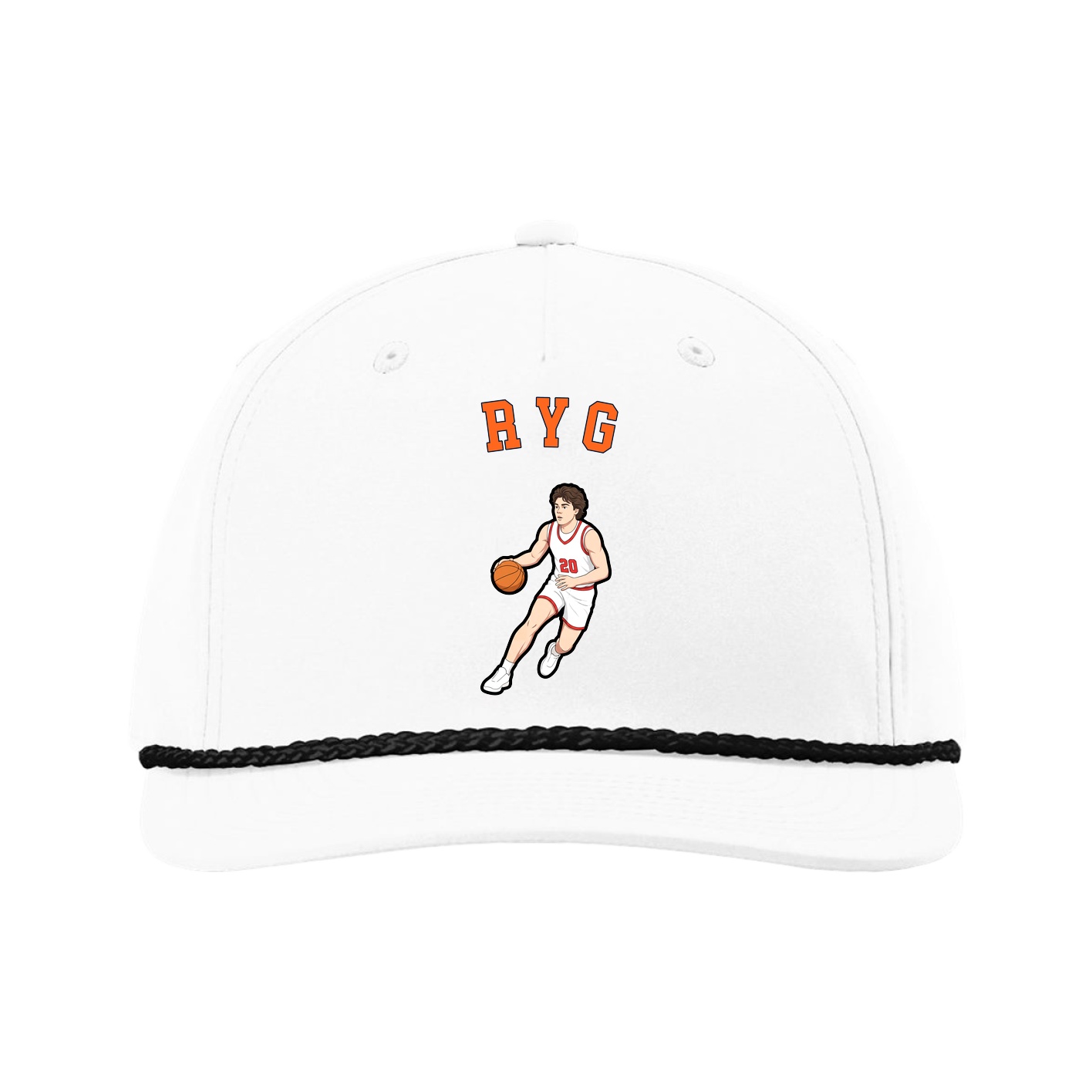 Five-Panel Classic Rope Cap — Shirsey Arch in White