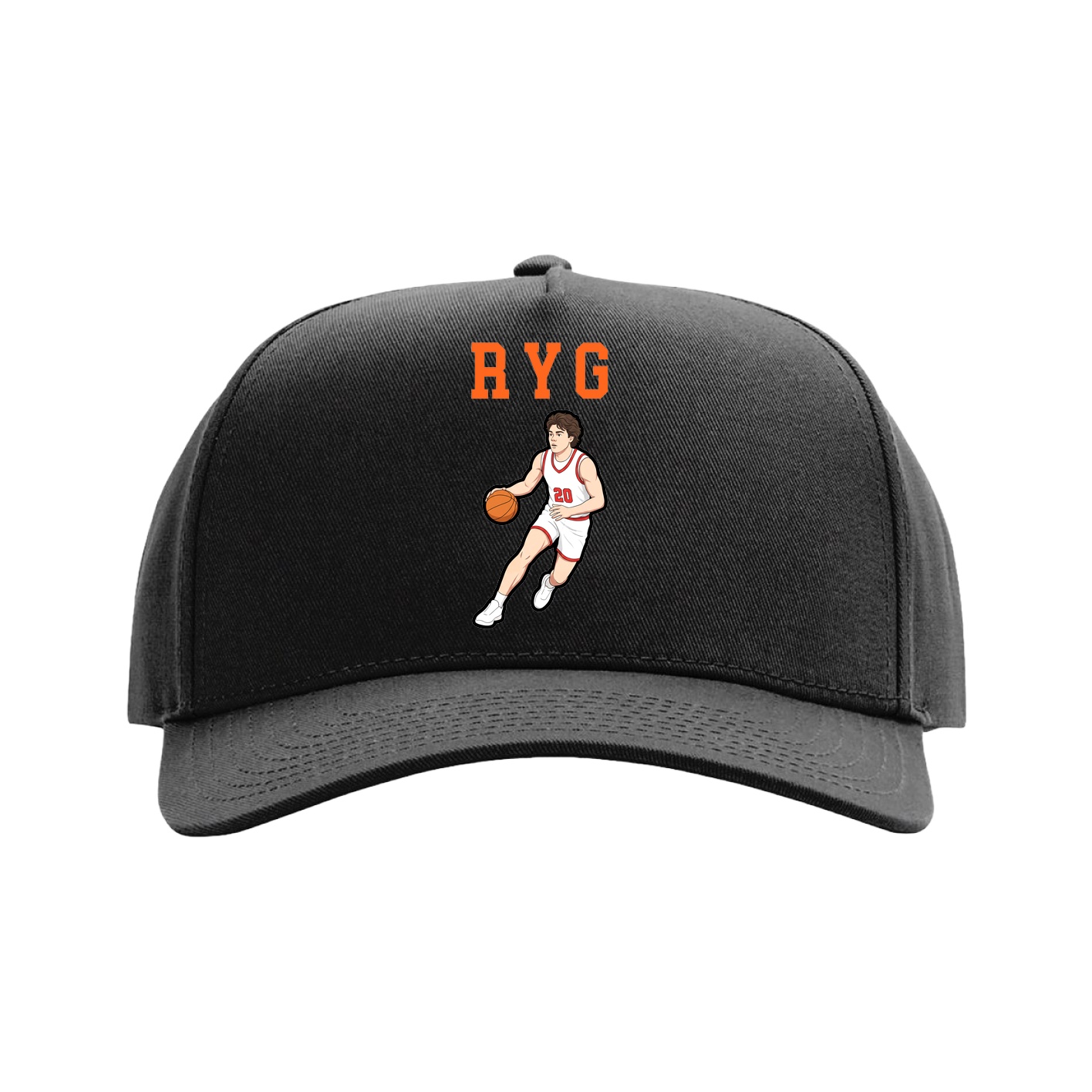 Full Fabric Five-Panel Champ Cap — Shirsey in Black