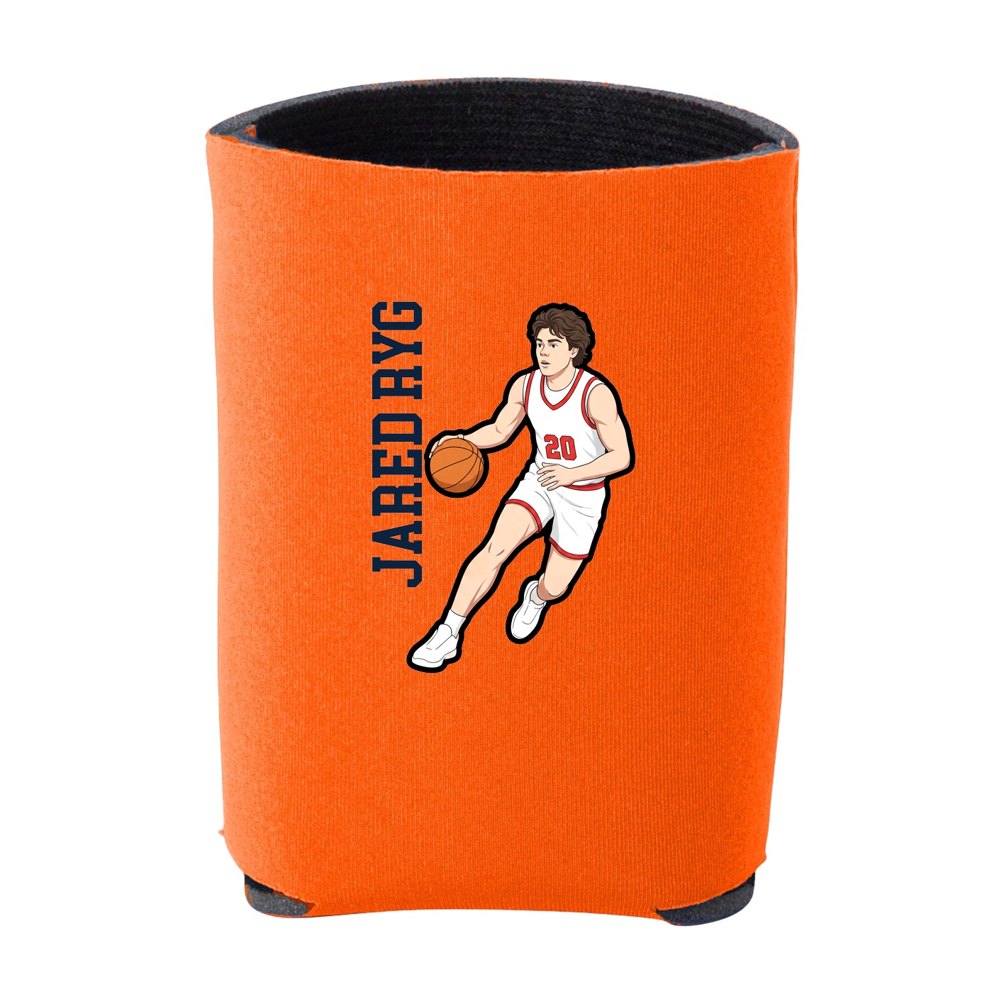 Can Holder — Name Vertical in Orange