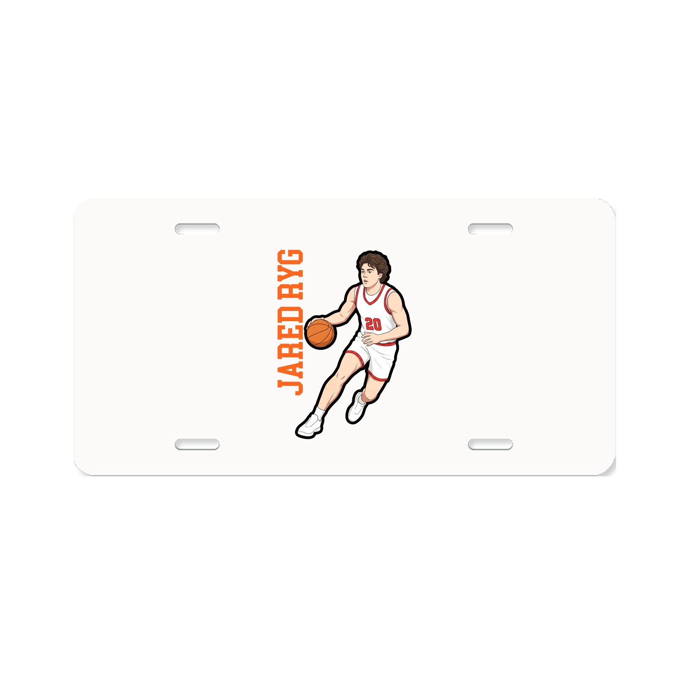 License Plate — Name Vertical in Classic