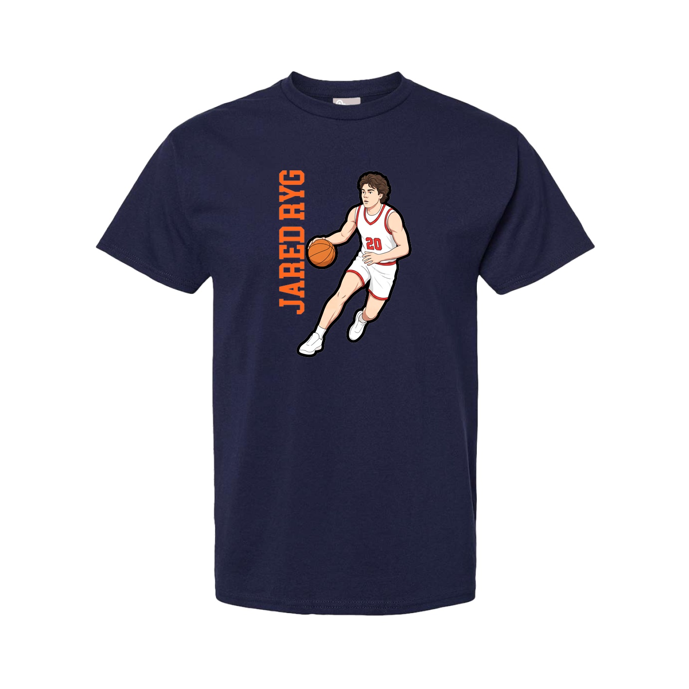 Tee — Name Vertical in Navy