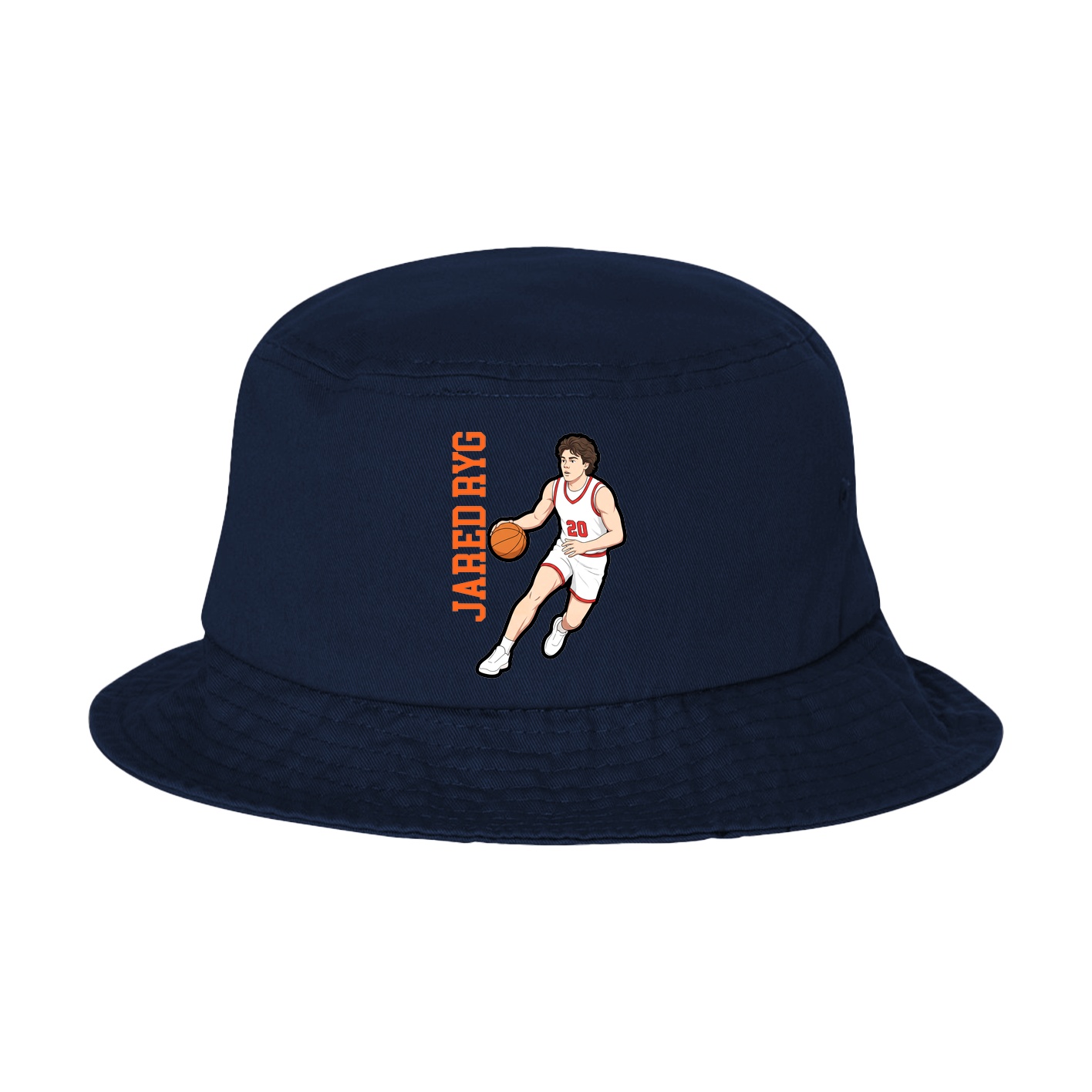 Bucket Cap — Name Vertical in Navy