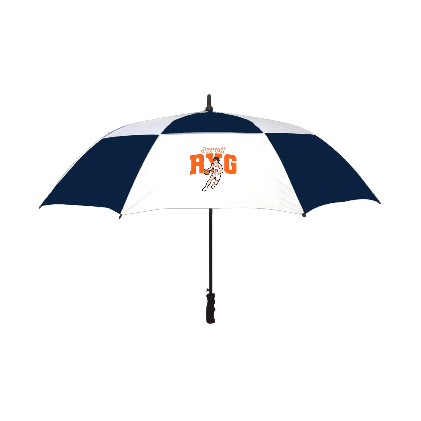 Golf Umbrella — Name Arch in Navy
