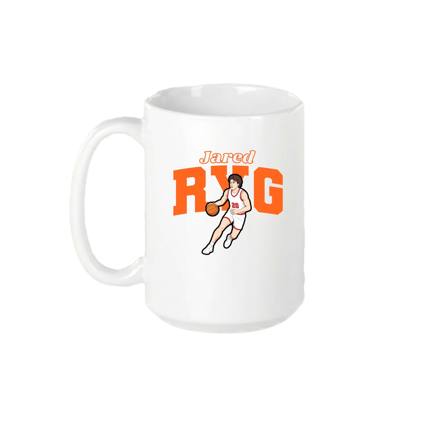 15oz Coffee Mug — Name Arch in White