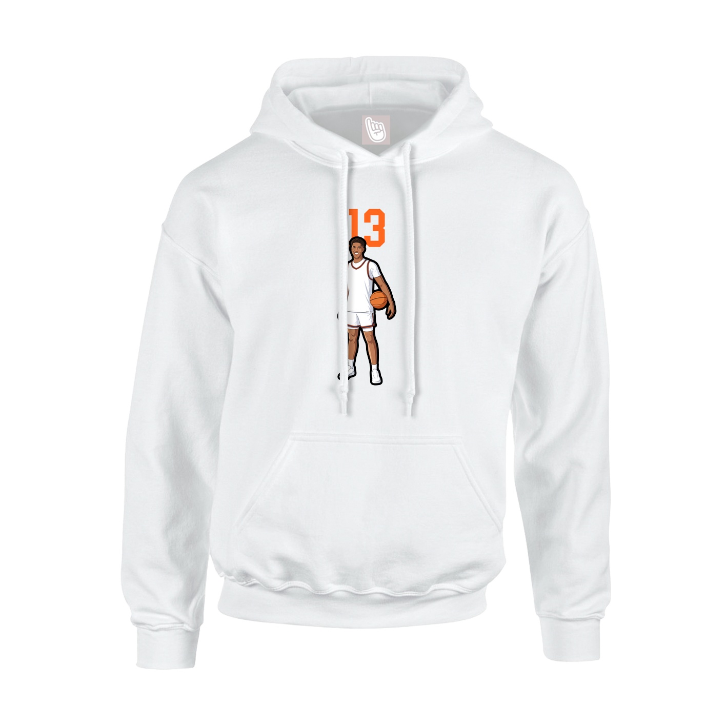 Hoodie — Number Top in White