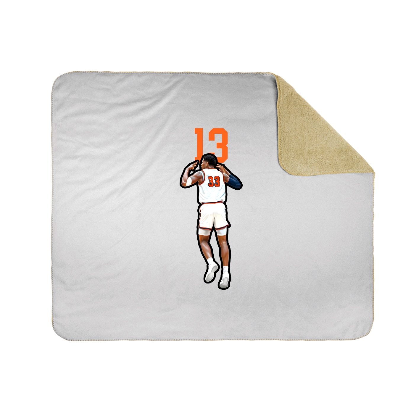 Throw Blanket — Number Top in White