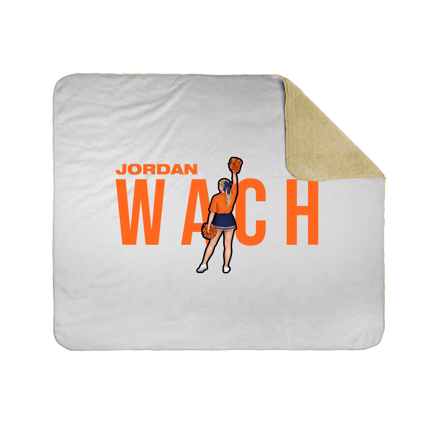 Throw Blanket — Player Name in White