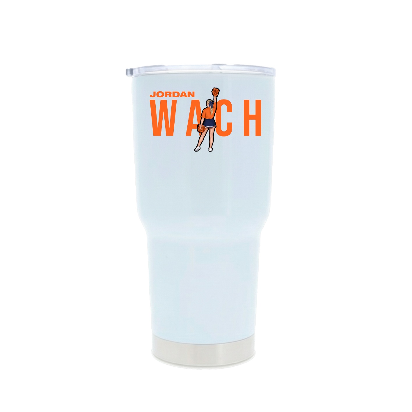 30oz Stainless Steel Tumbler — Player Name in White