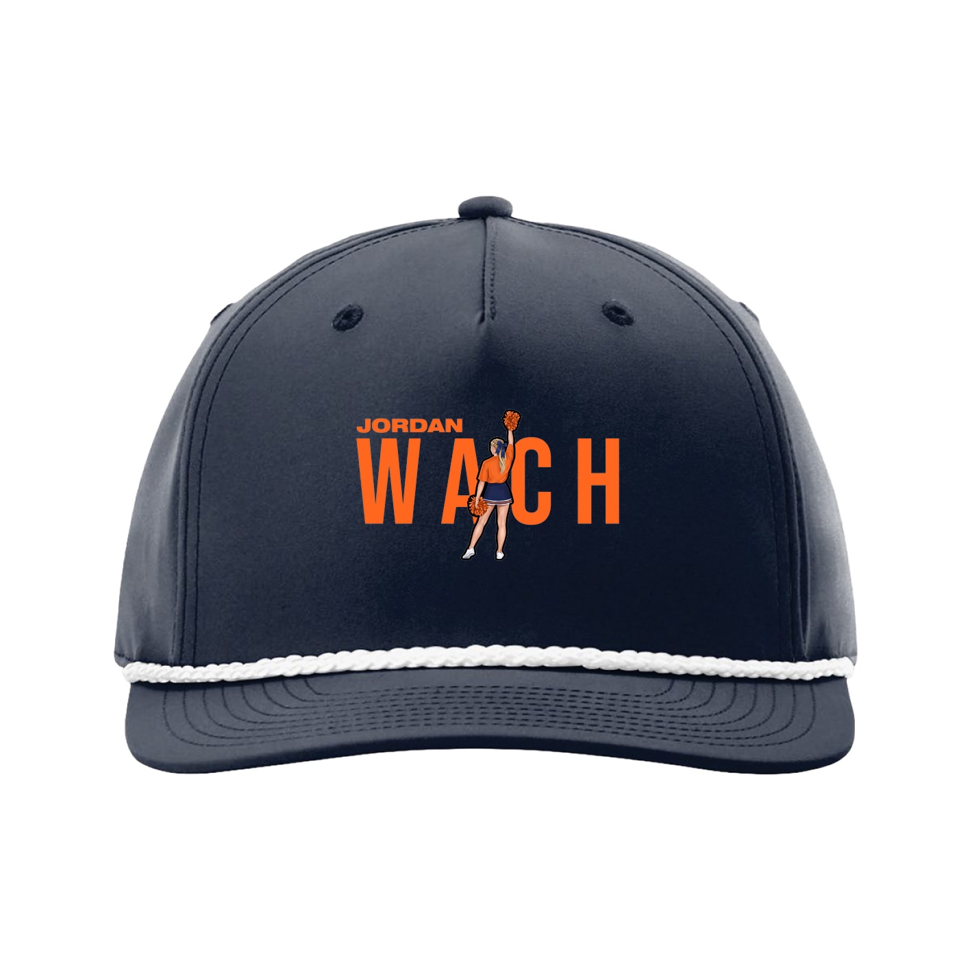 Five-Panel Classic Rope Cap — Player Name in Navy