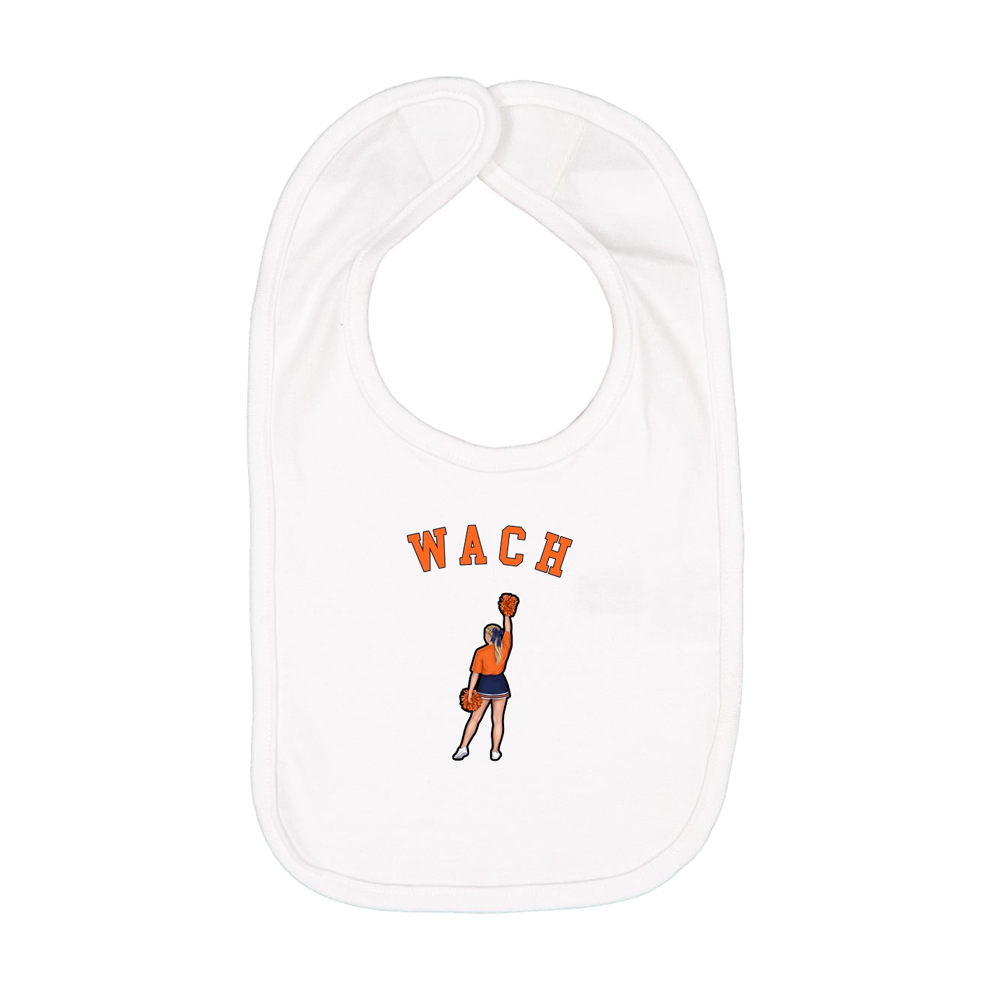 Infant Bib — Shirsey Arch in White