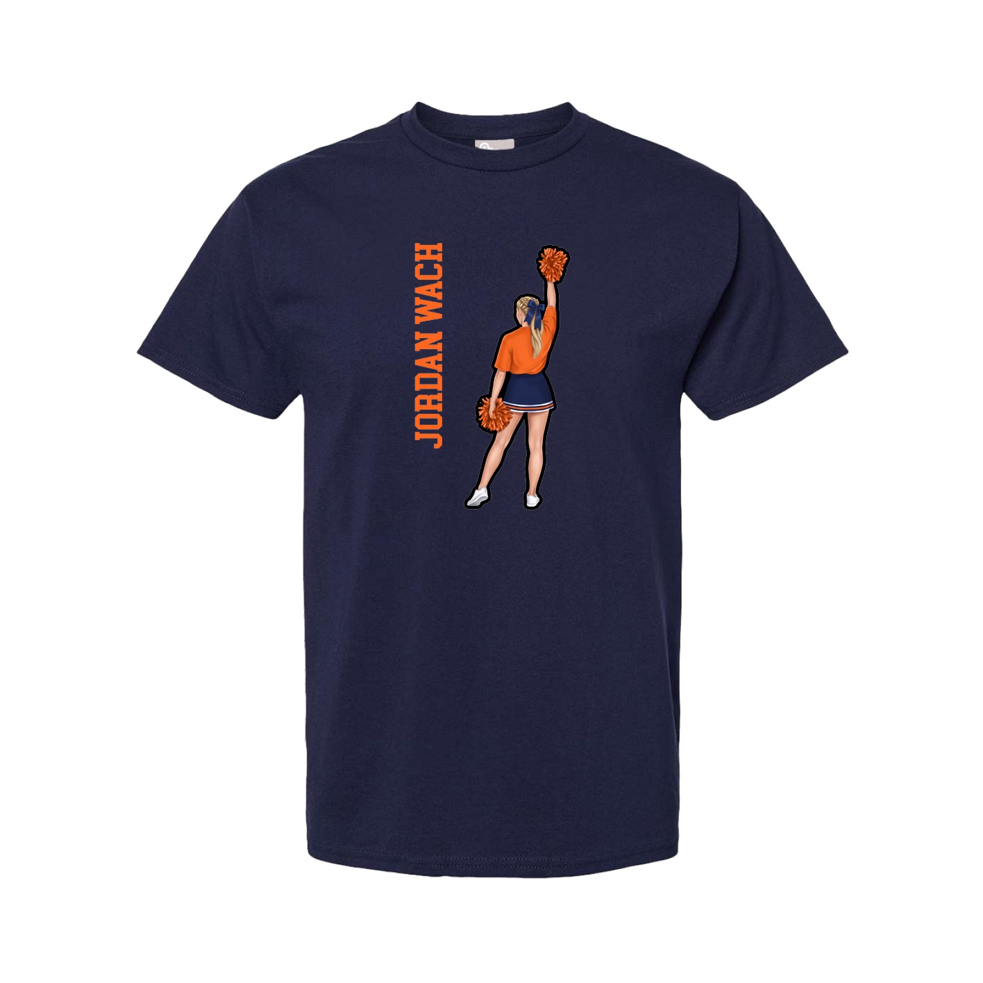 Tee — Name Vertical in Navy