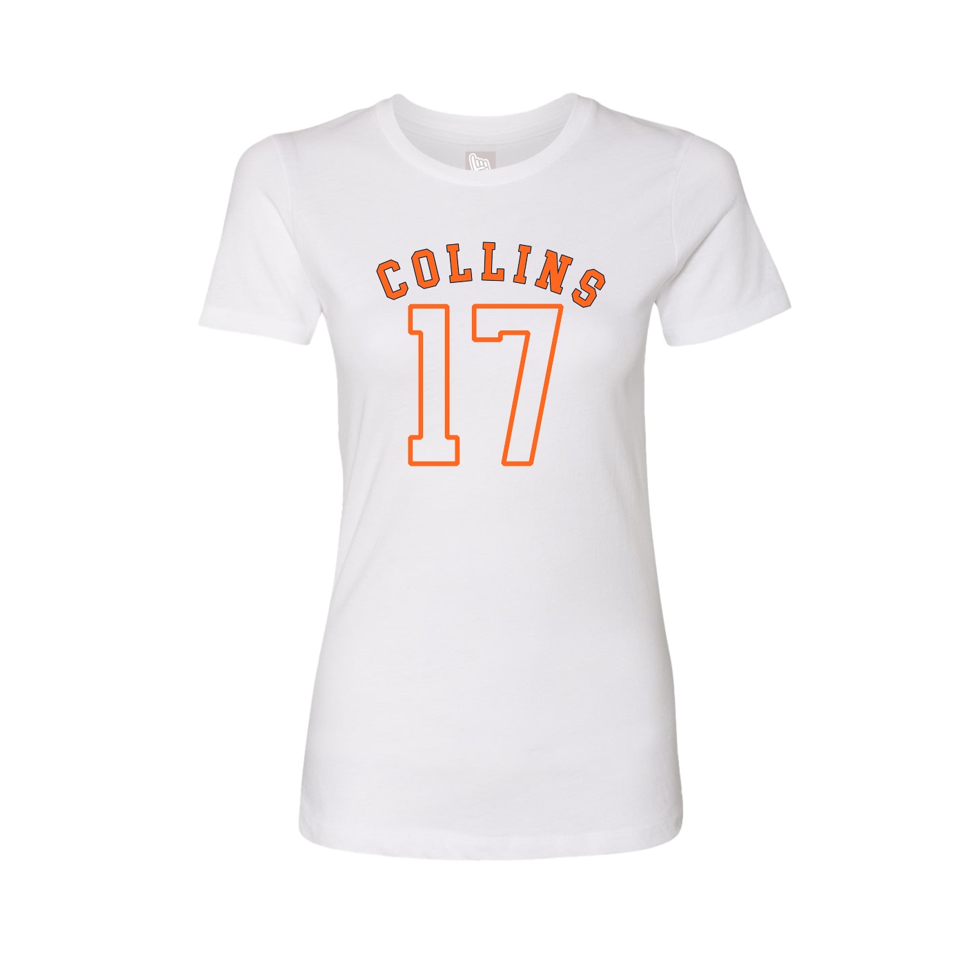 Fitted Women's Tee — Shirsey Arch in White