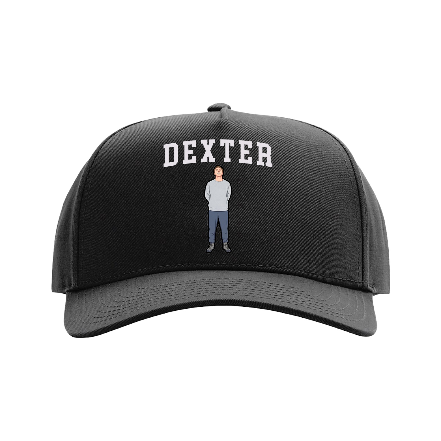 Full Fabric Five-Panel Champ Cap — Shirsey in Black