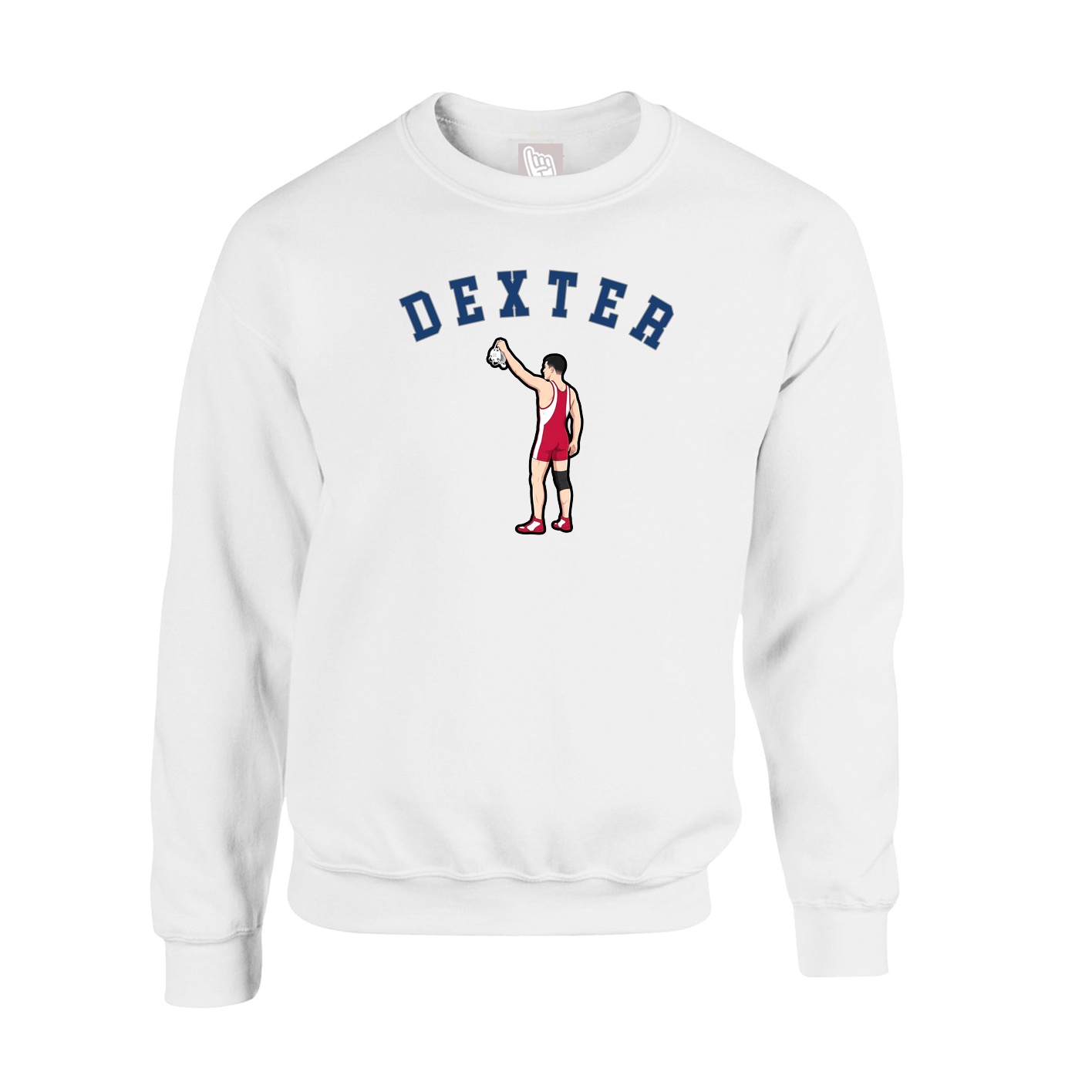 Fleece Crew — Shirsey Arch in White