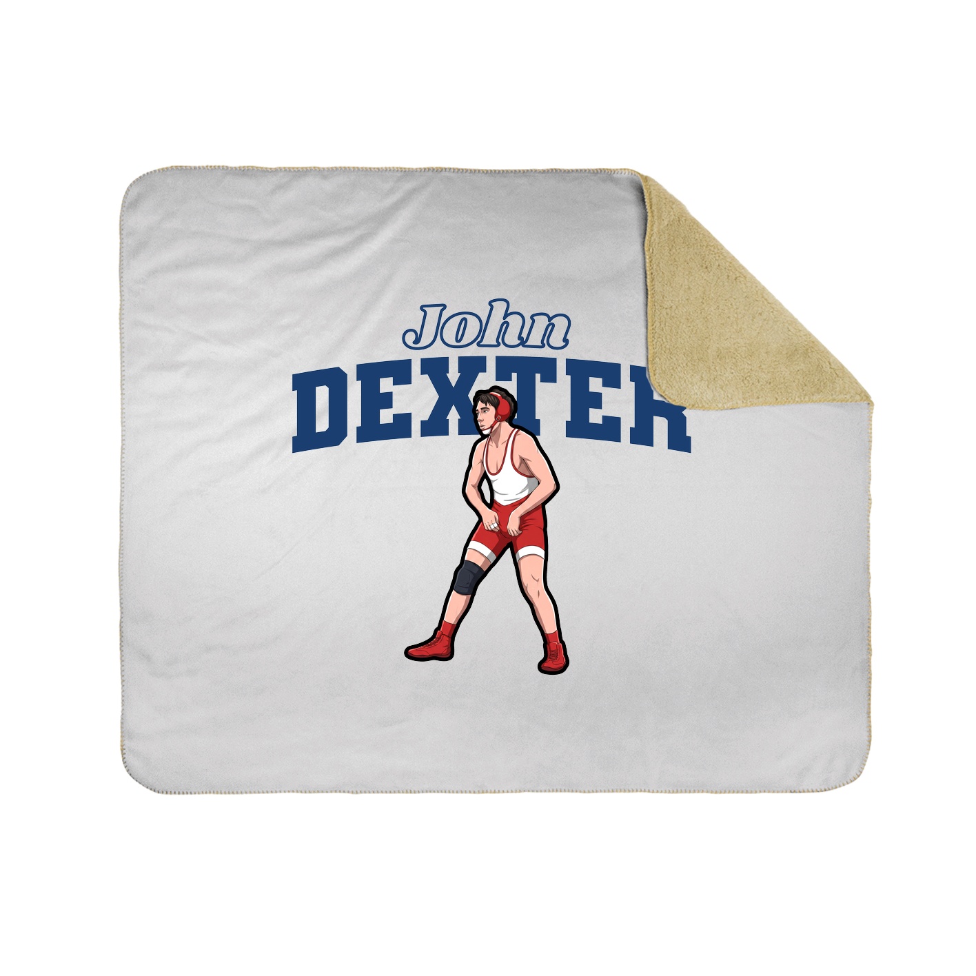 Throw Blanket — Name Arch in White